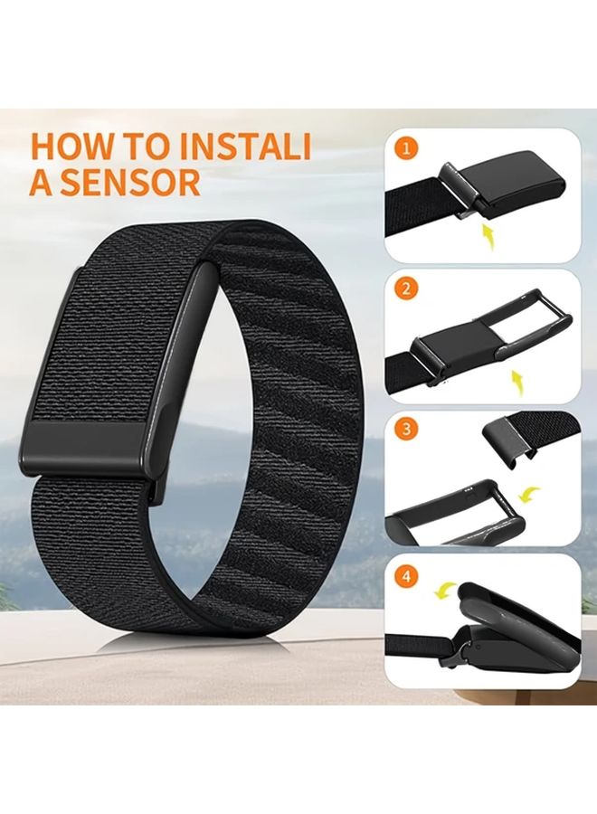 Whoop 5 0 Compatible Strap Starlight Color Black Frame Adjustable Nylon Band - Image 4